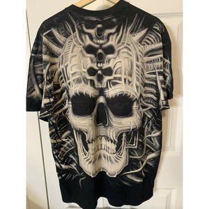 Gildan Skull Shirt Mens Black Sz XL‎
